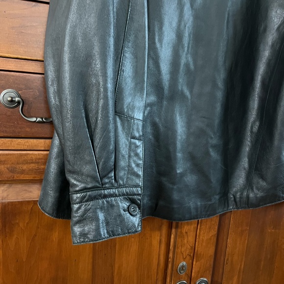 Mens Kenneth Cole Black Leather Jacket - Picture 6 of 6